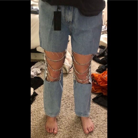 LF Galexia Hermia Knee Chain Jean NWT - Picture 7 of 8
